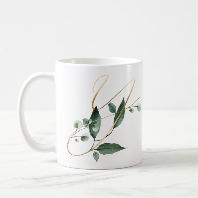 Winter holidays initials mug (Left)