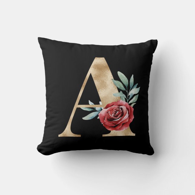 Winter holidays initials pillow letter A (Front)