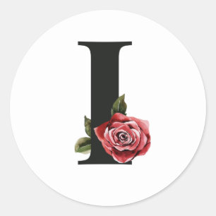 Winter holidays initials sticker letter I