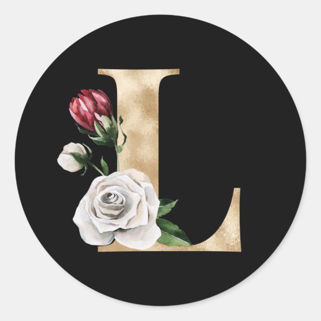 Winter holidays initials sticker letter L (Front)