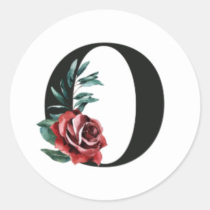 Winter holidays initials sticker letter O