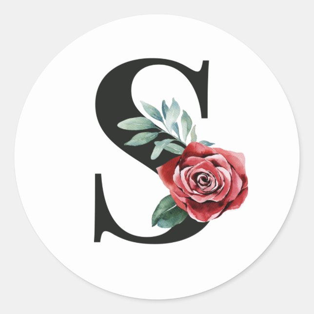 Winter holidays initials sticker letter S (Front)