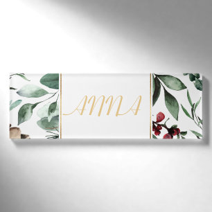 Winter holidays name tag