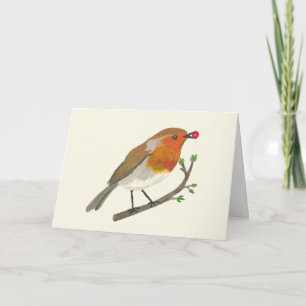 Winter holidays - Robin Redbreast Card