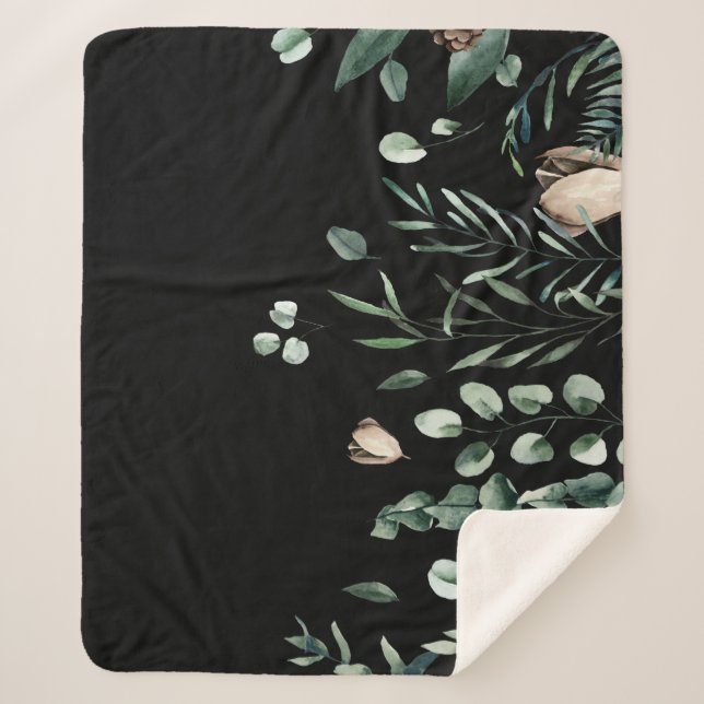 Winter holidays sherpa blanket (Front)