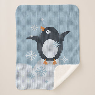 Winter Holidays Sherpa Blanket