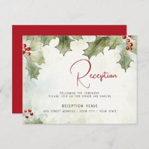 Winter Holly and Berries Enclosure Card