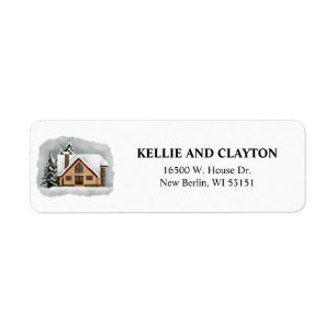 Winter Home Return Address Labels