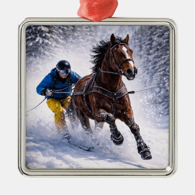   Winter Horse Holiday Ornaments (Front)