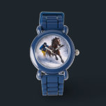 Winter Horse Jewelry | Watches<br><div class="desc">Dynamic winter horse skijoring design capturing  the beauty,  strength and motion of this exciting sport. Perfect for horse lovers,  equestrian enthusiasts and fans of powerful horse imagery.</div>