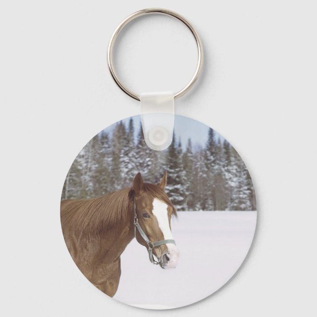 Winter Horse Keychain (Front)