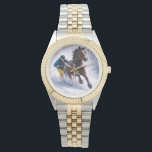 Winter Horse Mouse Pads Watch<br><div class="desc">Dynamic winter horse skijoring design capturing  the beauty,  strength and motion of this exciting sport. Perfect for horse lovers,  equestrian enthusiasts and fans of powerful horse imagery.</div>