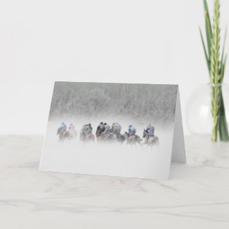 Winter Horse Race Holiday Card