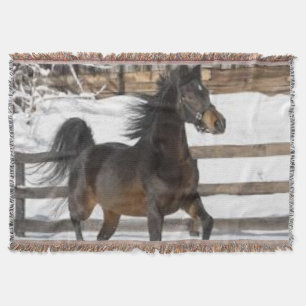Winter Horse  Sherpa Blanket