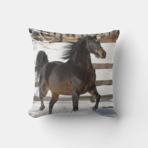 Winter Horse   Throw Pillow