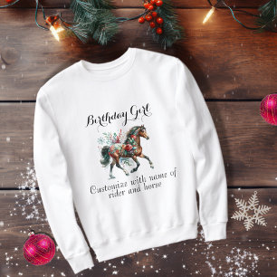 Winter Horse With Flowers Sweatshirt