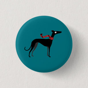 Winter Hound 1 Inch Round Button