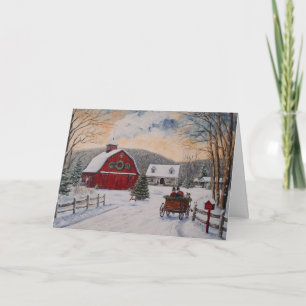 Winter House Christmas Greeting Card