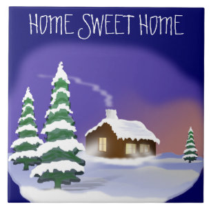 Winter Housewarming: Snowy Home Sweet Home Tile