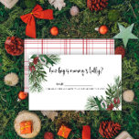 Winter how big is mommy's belly enclosure card<br><div class="desc">Evergreen winter . Santa baby shower game. Matching Sign available.</div>