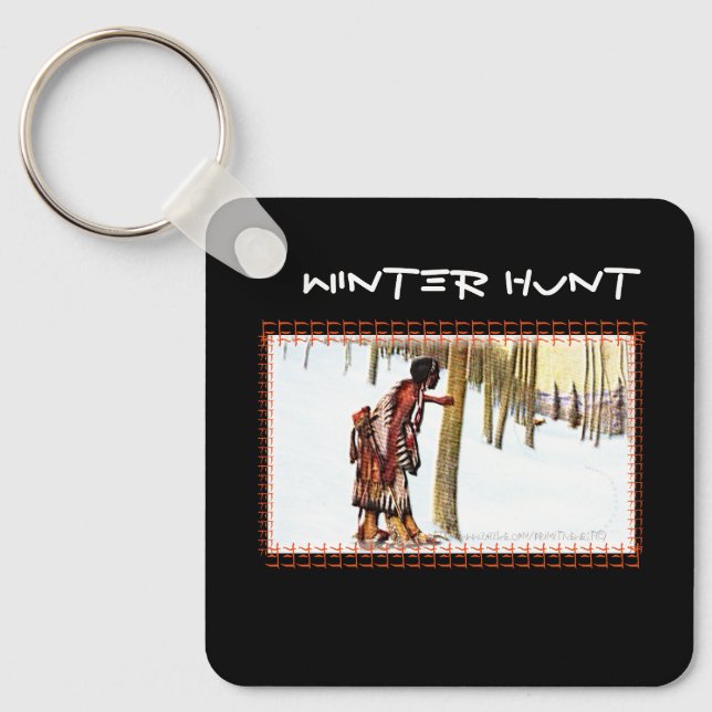 "Winter Hunt" Keychain (Front)
