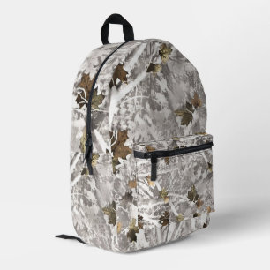 Winter Hunting Camouflage Look Printed Backpack