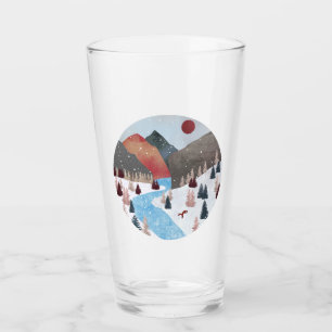 Winter Hunting Fox Glass
