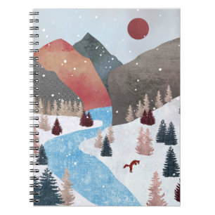 Winter Hunting Fox Notebook