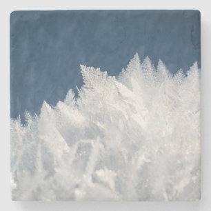 Winter Ice Crystals Stone Coaster
