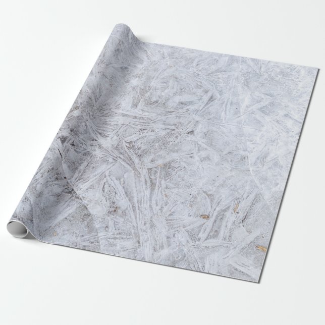 Winter Ice Crystals Wrapping Paper (Unrolled)