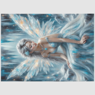 Winter Ice Fairy   Frosted Fantasy Enchantress Art Tissue Paper