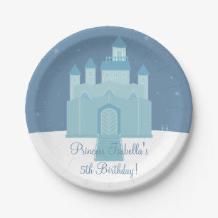 Winter Ice Frozen Palace Princess Birthday Party Paper Plate