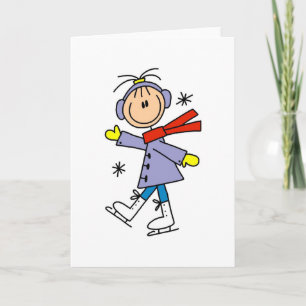 Winter Ice Skating Card