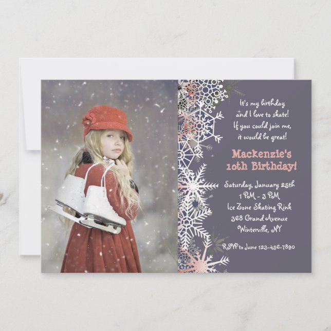 Winter Ice Skating Invitation (Front)
