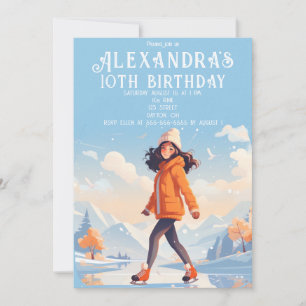 Winter Ice Skating Party Invitation