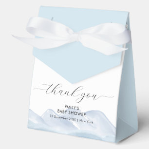 Winter Icy Mountain Snowflake Baby Shower Favor Box