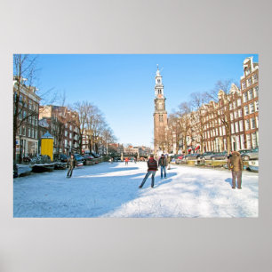 Winter in Amsterdam the Netherlands Poster