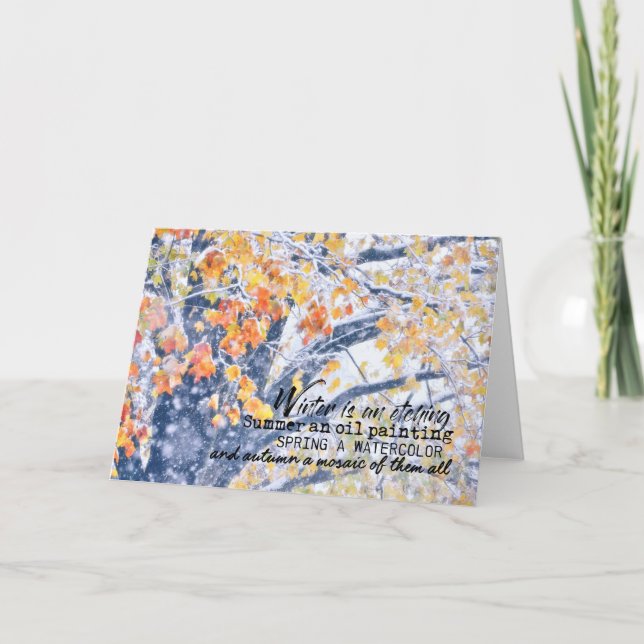 WINTER IN AUTUMN Greeting Card (Front)