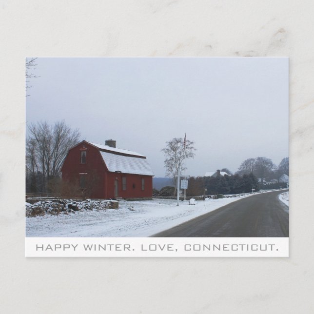 Winter in Connecticut Postcard (Front)