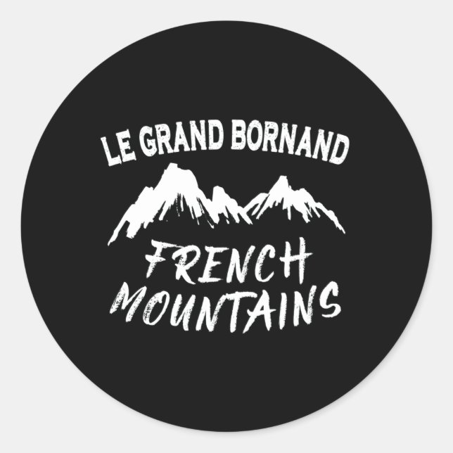 Winter In French Le Grand Bornand Classic Round Sticker (Front)