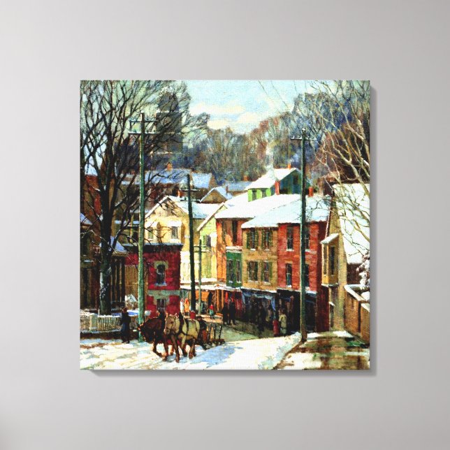 Winter in Gloucester, Massachusetts Canvas Print (Front)