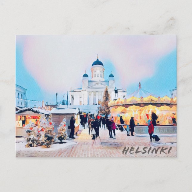 Winter in Helsinki Postcard (Front)