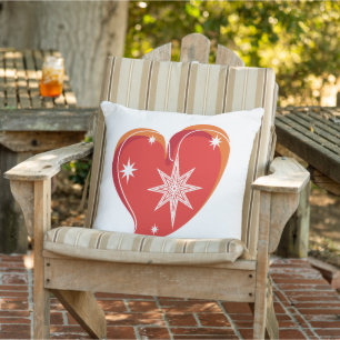 winter in love-Signature-Red Throw Pillow