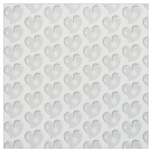 winter in love-Silver hearts Fabric