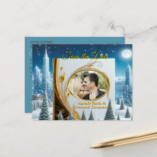 WINTER  in Magical Wonderland Announcement Postcard