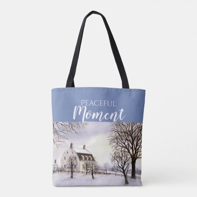 Winter in New England by Farida Greenfield Tote Bag (Back)