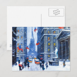 Winter in New York City. Christmas Postcard