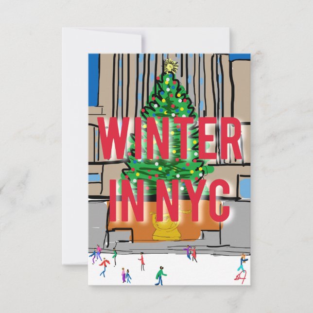 Winter in NYC Thank You Card (Front)