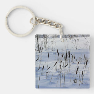 Winter in Quebec, Canada Keychain