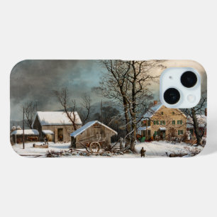 Winter in the Country, A cold Morning iPhone 15 Case
